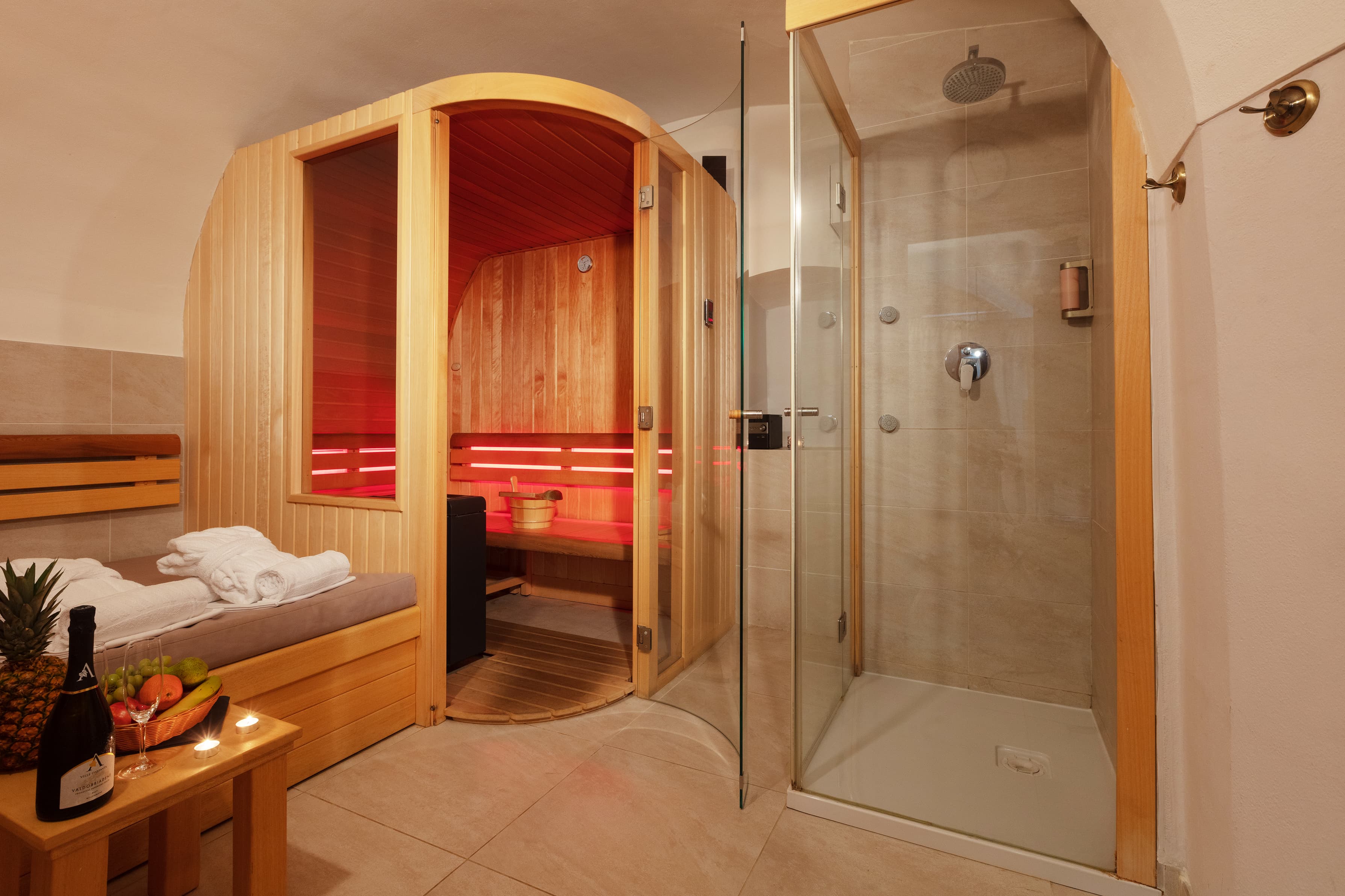 Interiér finské sauny